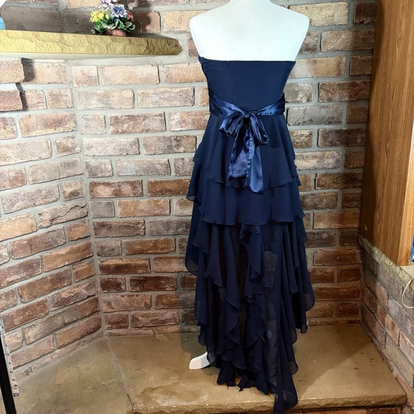 TEEZE ME Navy Strapless Ruffle Dress - Picture 3 of 13